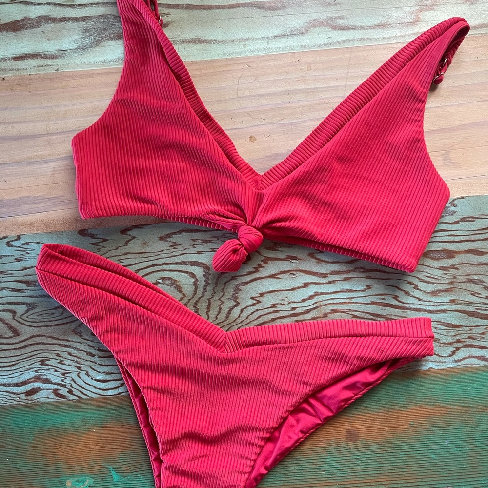 Lightly used Frankies Bikini Red.